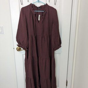 NWT Madewell Tiered Midi Dress Small